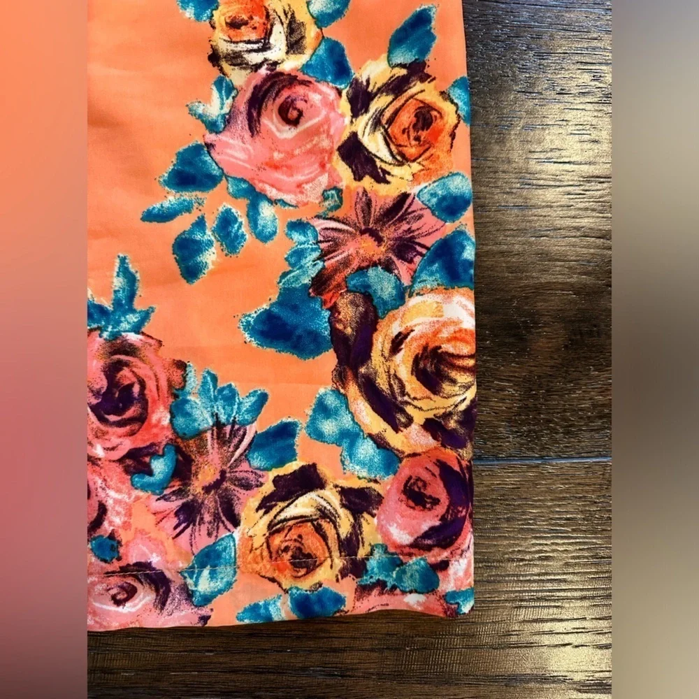 Underlies Floral Orange Skirt - size Large